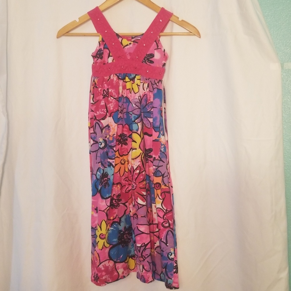Kids justice colorful flower dress size 6